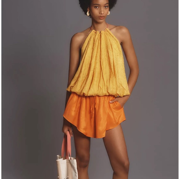 Brand New By Anthropologie Halter Parachute Bubble-Hem Tank - Picture 3 of 6